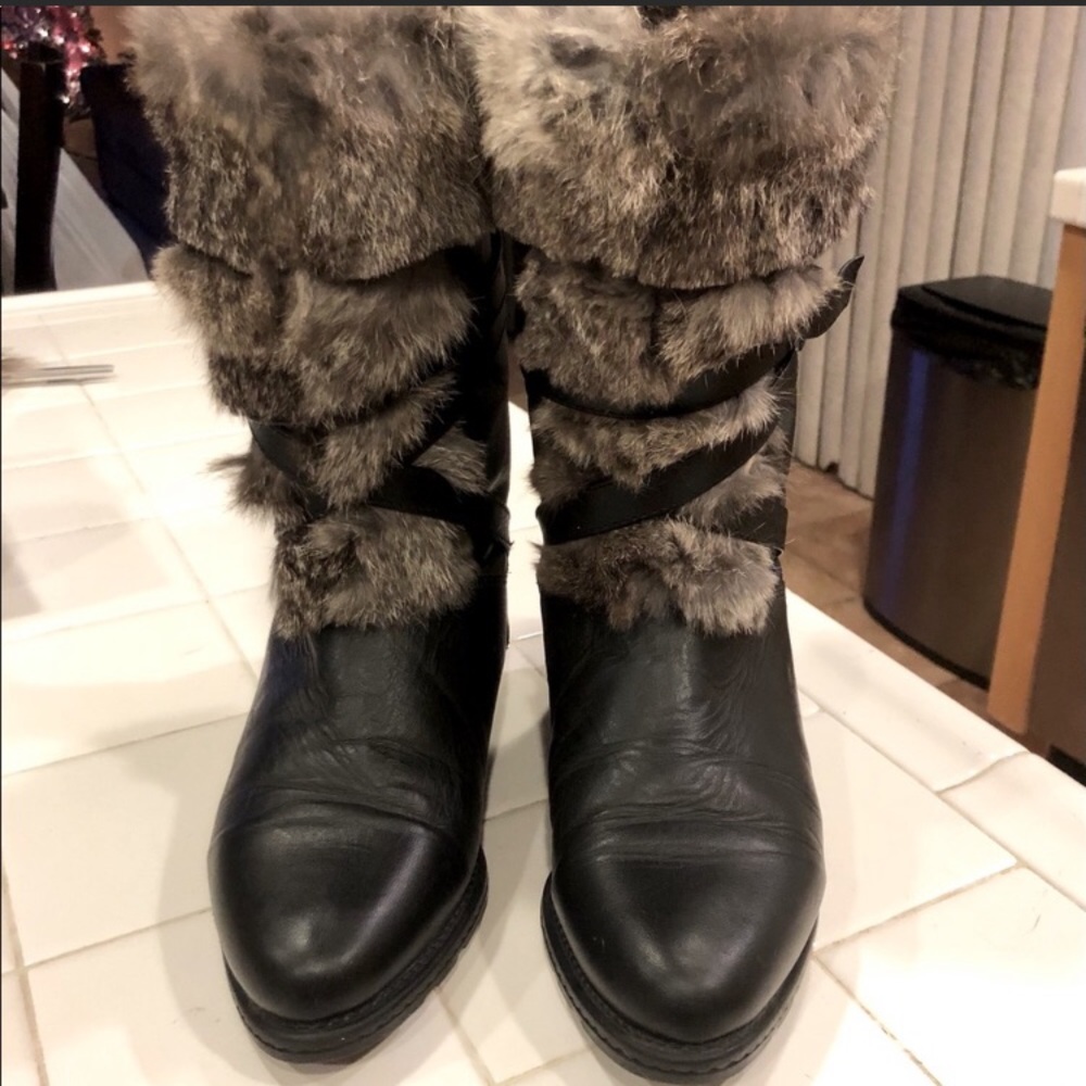 Blondo Black Winter Leather Boots Waterproof